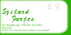szilard furjes business card