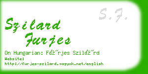 szilard furjes business card